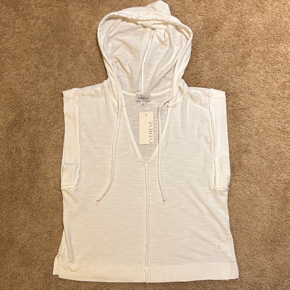 NWT New Evereve Cruz Sleeveless Hoodie Size Small